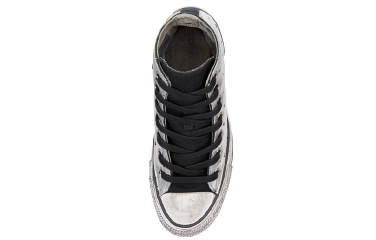 Converse Chuck Taylor All Star Metallic Silver Star Leather High Top 165755C