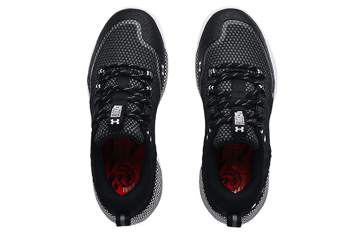 (WMNS) Under Armour HOVR Block City 'Black White' 3023709-001