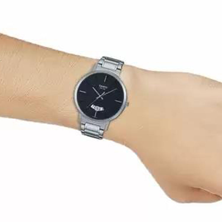 Men's CASIO Dress Series Casual Calendar Watch Mens Black Analog MTP-B100D-1EV