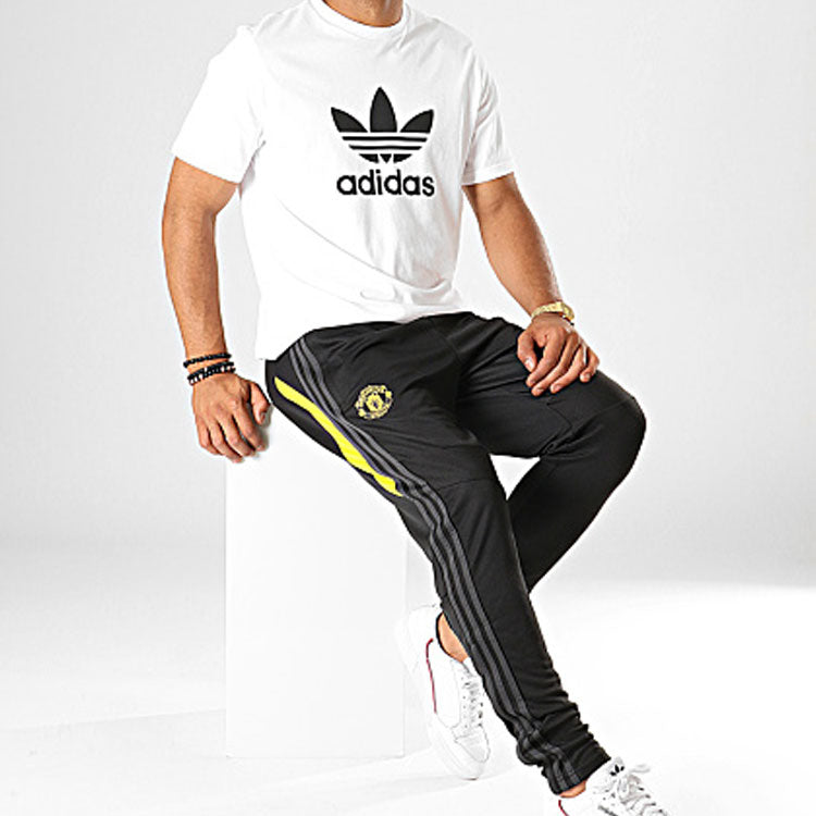 Men's adidas Manchester United Printing Training Sports Pants/Trousers/Joggers Black DX9050