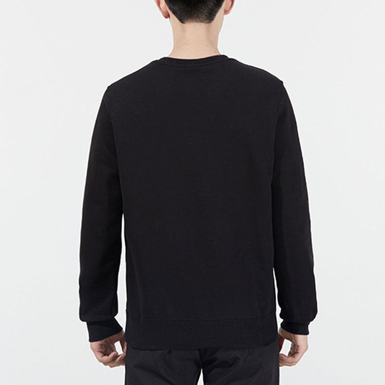 PUMA Bronzing Logo Sports Round Neck Pullover Black 535278-01