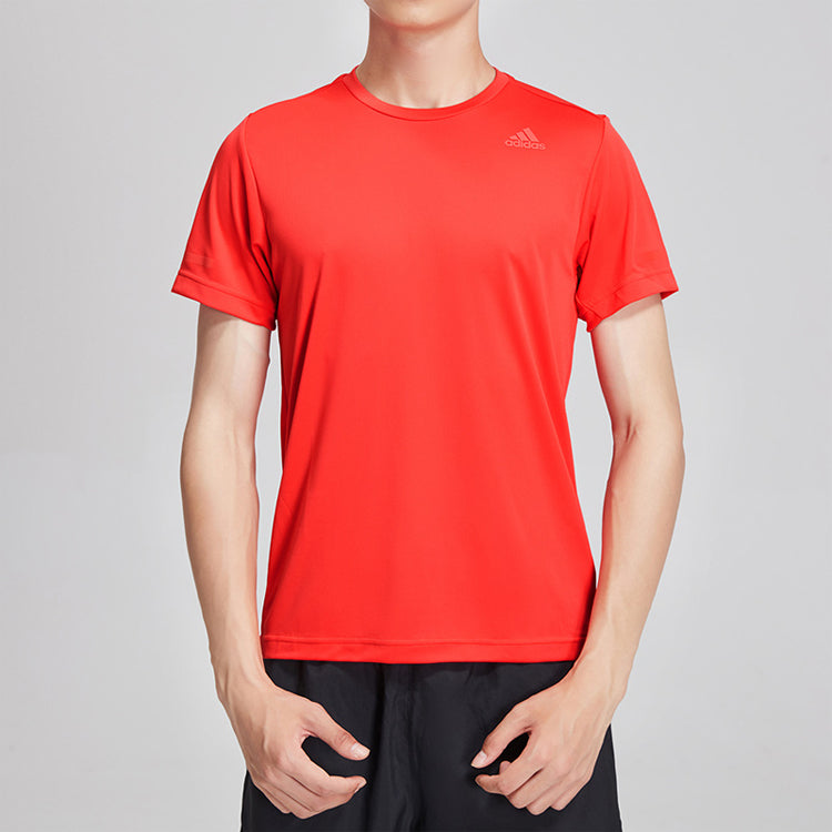 adidas Running Training Sports Round Neck Short Sleeve Red EI6397