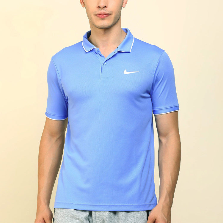 Nike Court Dri-FIT Quick Dry lapel Tennis Short Sleeve polo Blue 939138-478