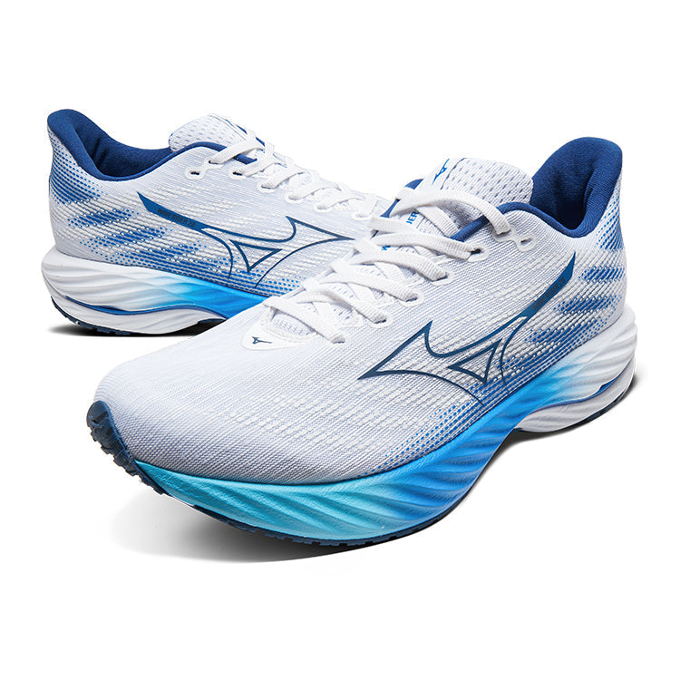 Mizuno Wave Rider 28 'White Estate Blue' J1GC240301