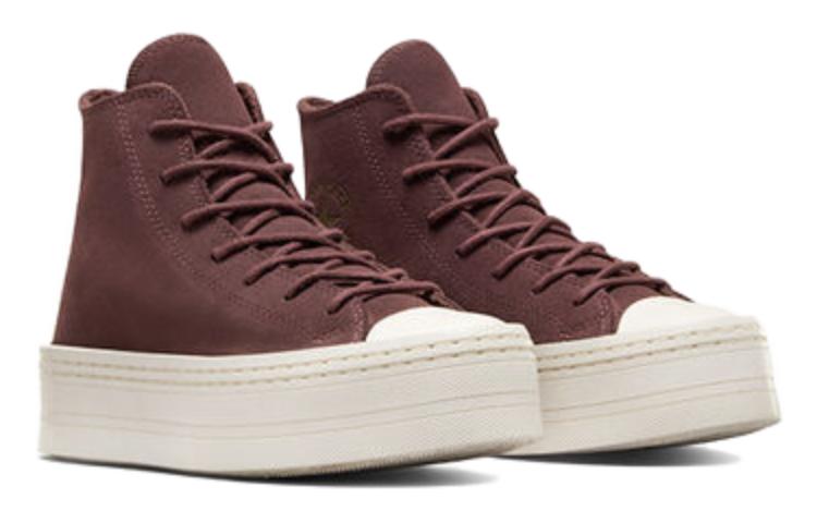 (WMNS) Converse Chuck Taylor All Star Modern Lift Suede High Top 'Brown' A06783C