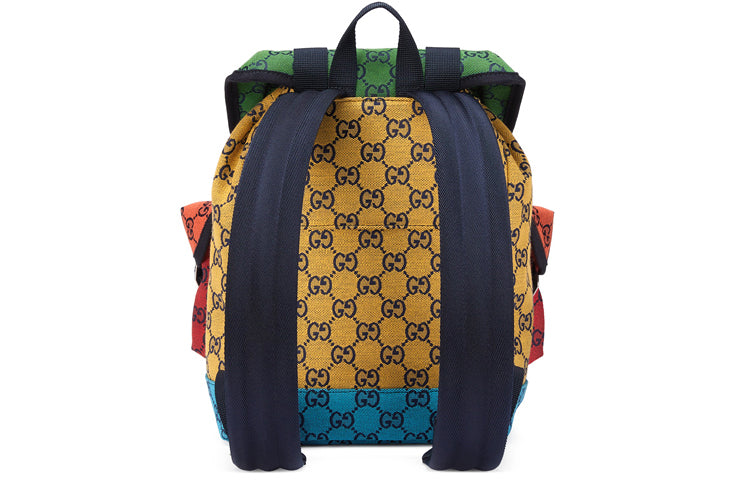 Gucci Unisex Leather GG Old Flower Logo Backpack Small Multicolor 658783-2UZBN-3280