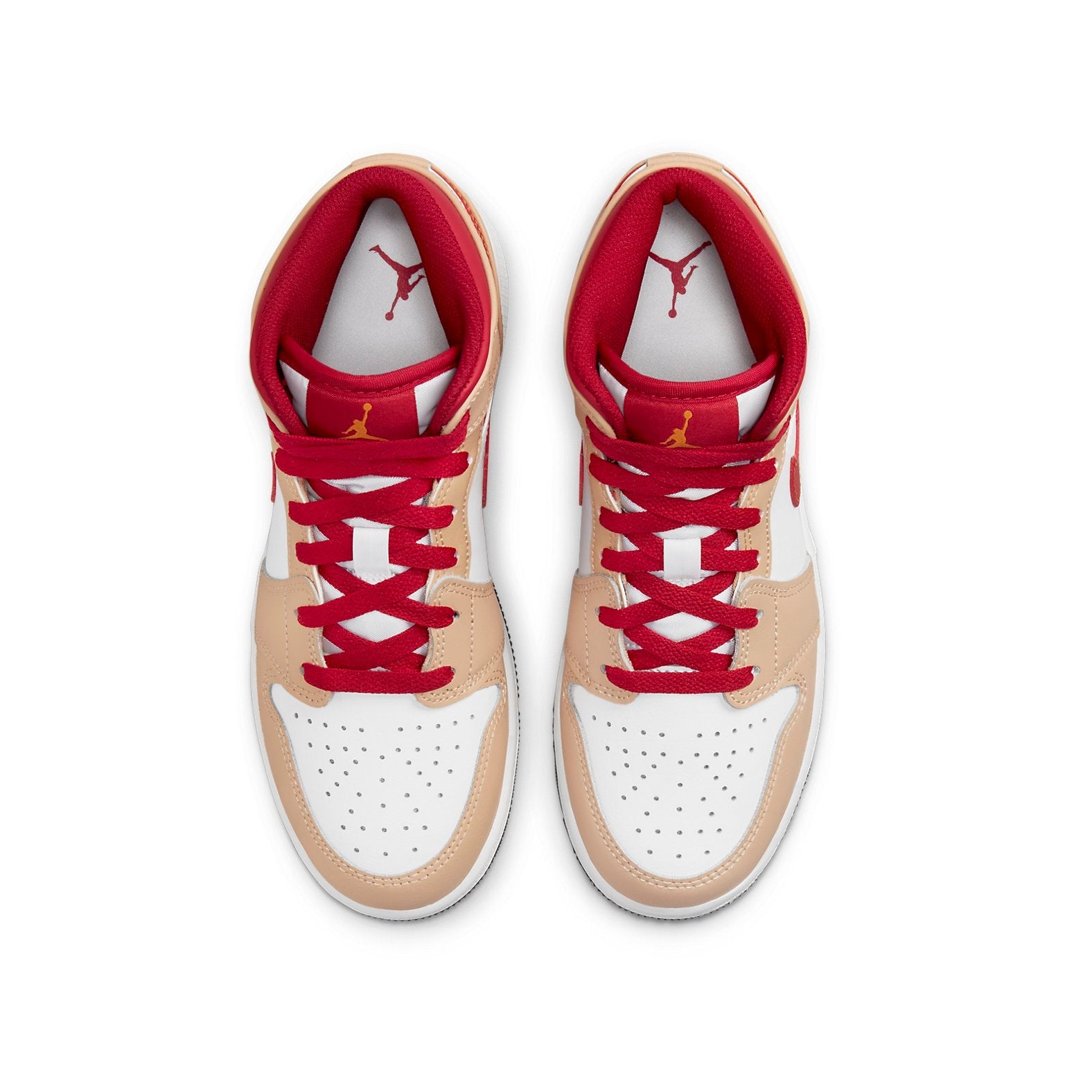 (GS) Air Jordan 1 Mid 'Light Curry Cardinal Red' 554725-201