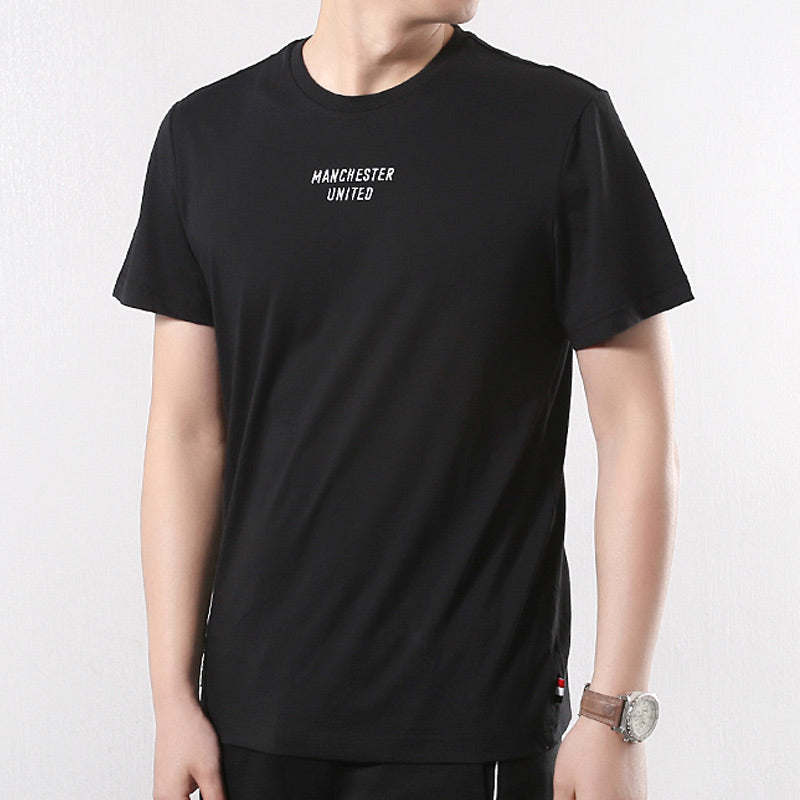 Men's adidas Alphabet Printing Sports Training Round Neck Short Sleeve Black T-Shirt DP2321