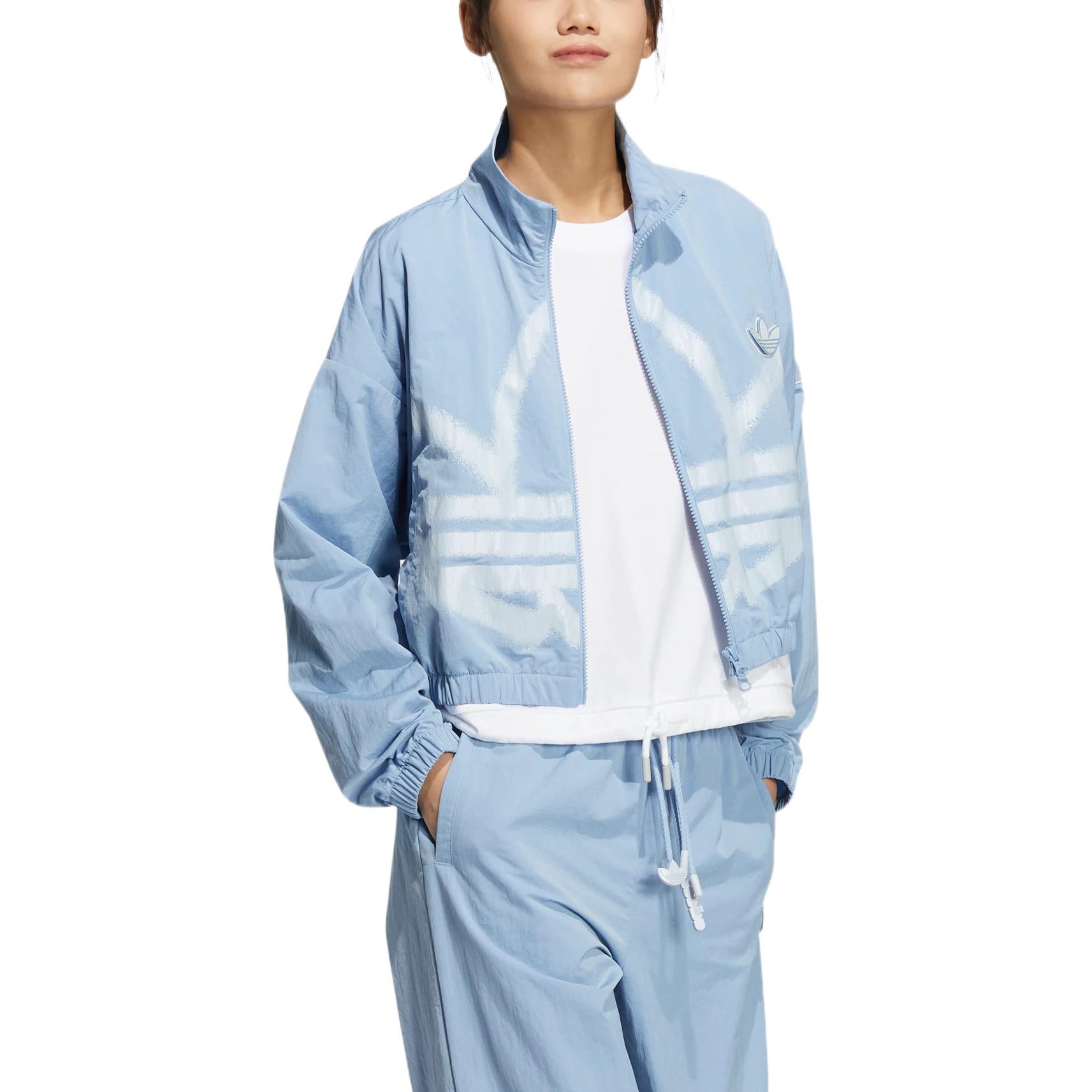 (WMNS) adidas Adicolor Track Jacket Asia Sizing 'Blue' HS1939