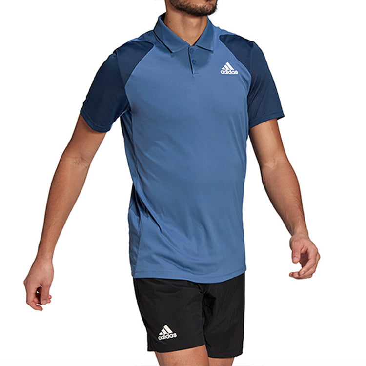 adidas Quick Dry Breathable Sports Short Sleeve Polo Shirt Blue GL5423