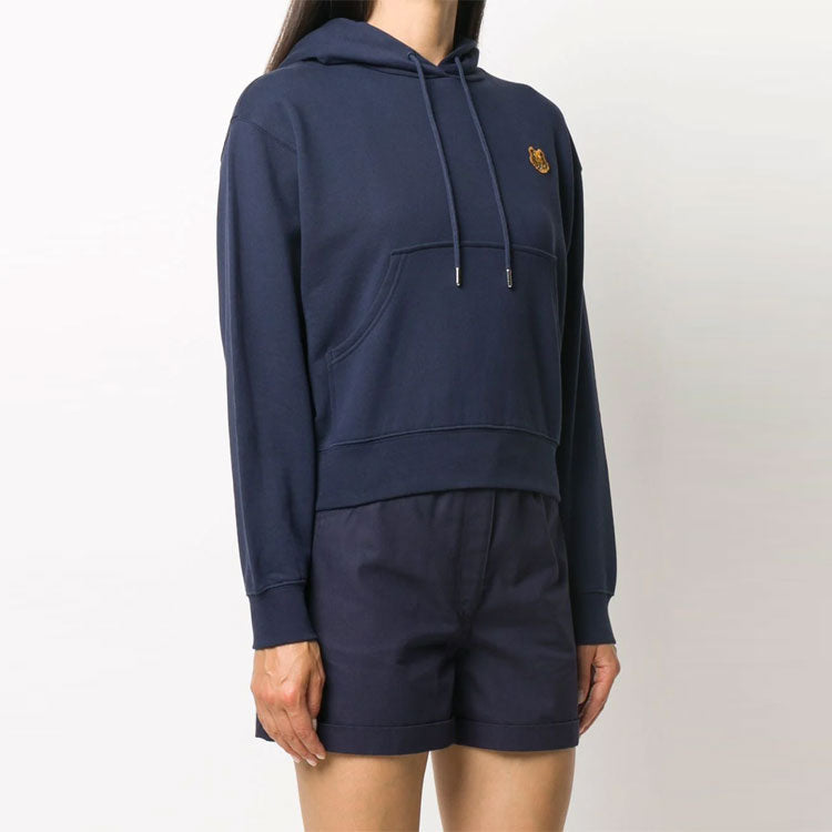 (WMNS) KENZO FW20 Small Tiger Head Loose hooded Long Sleeves Hoodie Navy Blue FA62SW7774MD-76