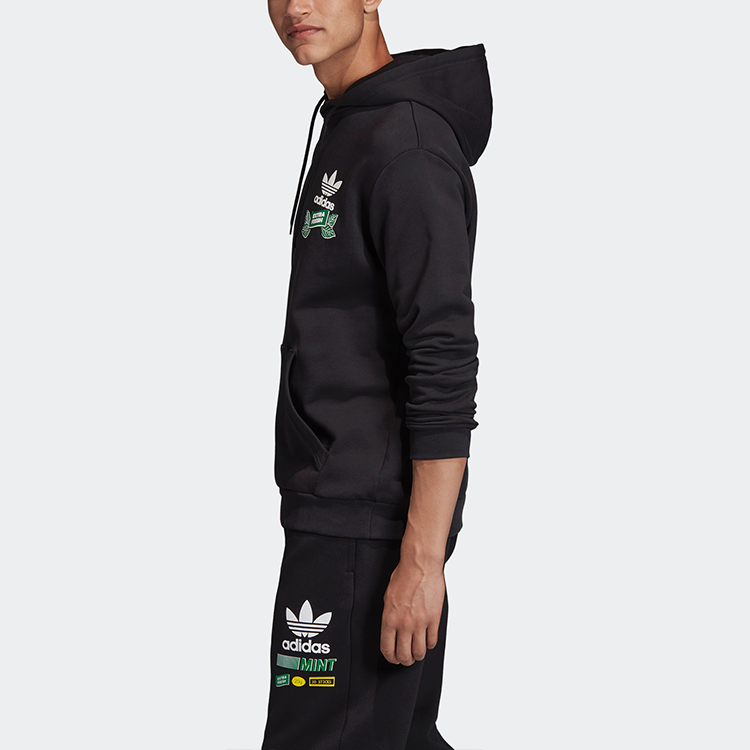 Men's adidas originals Snowflake Hooded Pullover Black FP7702