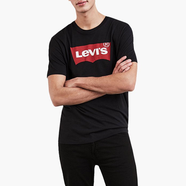 Men's Levis Classic Logo Printing Short Sleeve Black 17783-0137