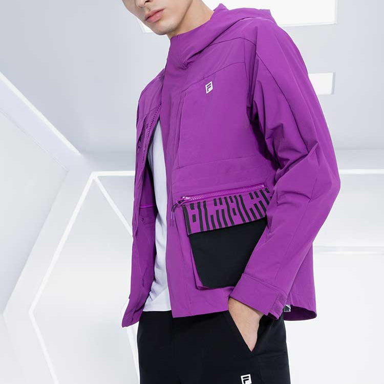 FILA Athletics Cargo Woven Zipper Jacket Purple A11M031712F-PU