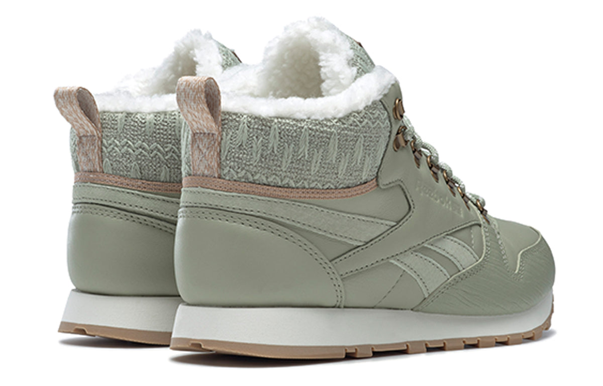 (WMNS) Reebok Classic Leather Arctic Boots 'White Green' FZ1205
