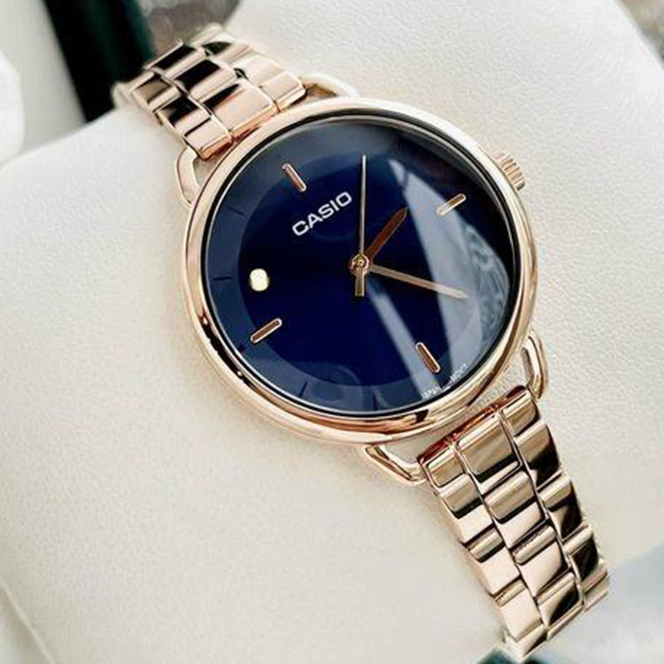 CASIO Quartz Waterproof Rose Gold Analog LTP-E413PG-2ADF