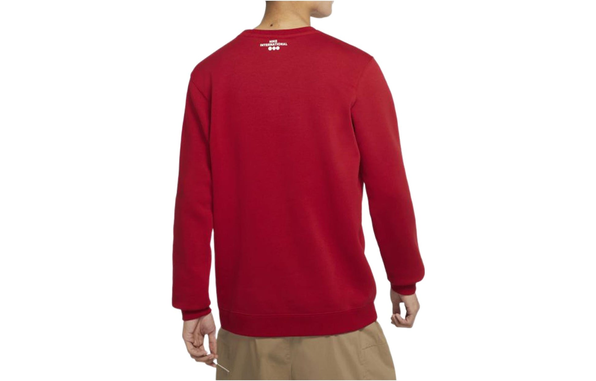 Men's Nike Logo Casual Sports Round Neck Pullover Red DR7829-687