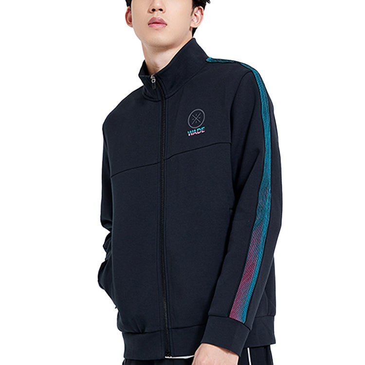 Li-Ning Wade Series Sports Cardigan Stand Collar Black AWDQ203-1