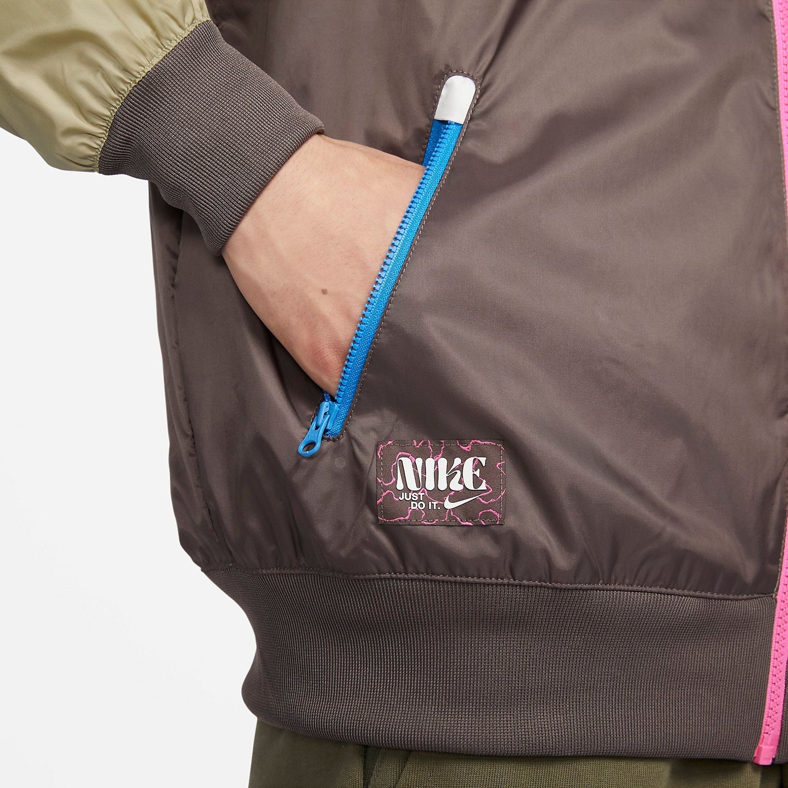 Nike Summer Hooded Stitching Windproof Training Sports Jacket 'Grey Tan' FJ7680-004