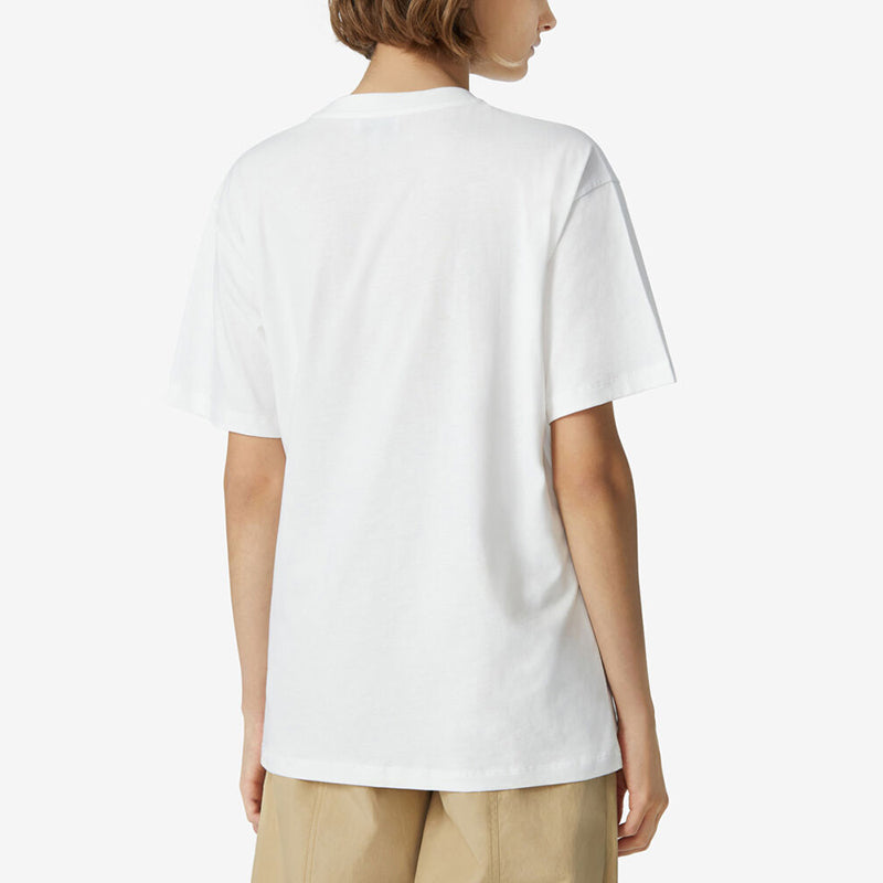 KENZO SS21 Printing Loose Round Neck Short Sleeve White FB52TS9724YG-01B
