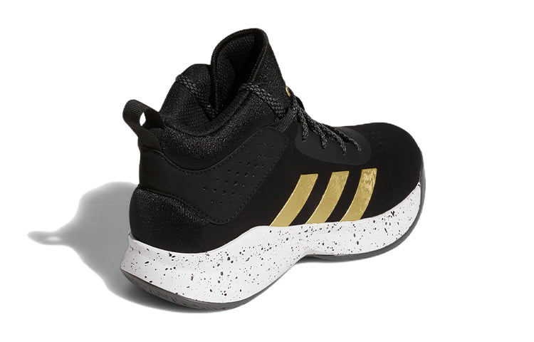 (GS) adidas Cross 'Em Up 5 Wide J 'Black Gold Metallic' GX4790