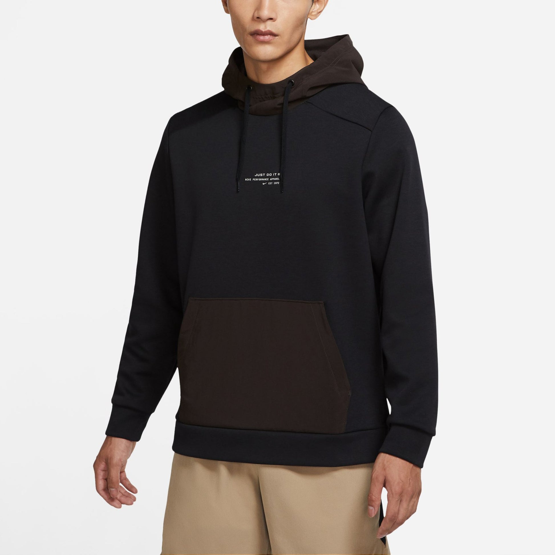 Men's Nike Dri-Fit Solid Color Knit Pullover Training Sports Black DD1972-010