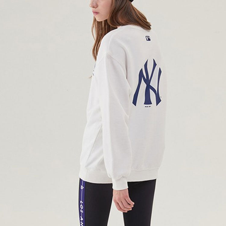 MLB NY Classical Printing Long-Sleeve Fleece Unisex White 31MTC2941-50I