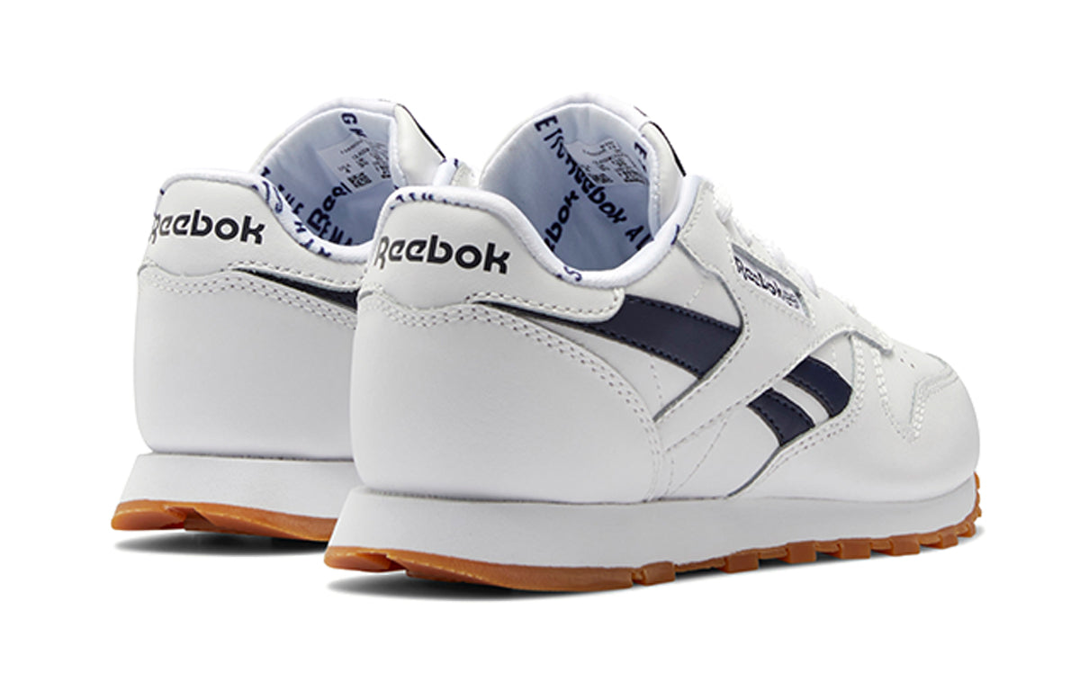 Reebok Classic Leather Running Shoes K 'Black White' FV2096