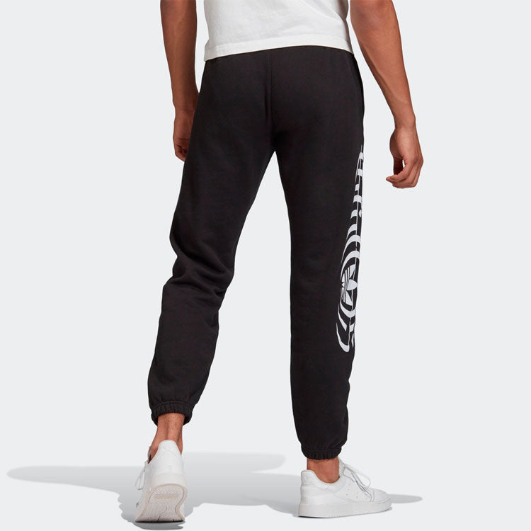 adidas originals Torsion Sp Logo Printing Running Sports Long Pants Black GD6011