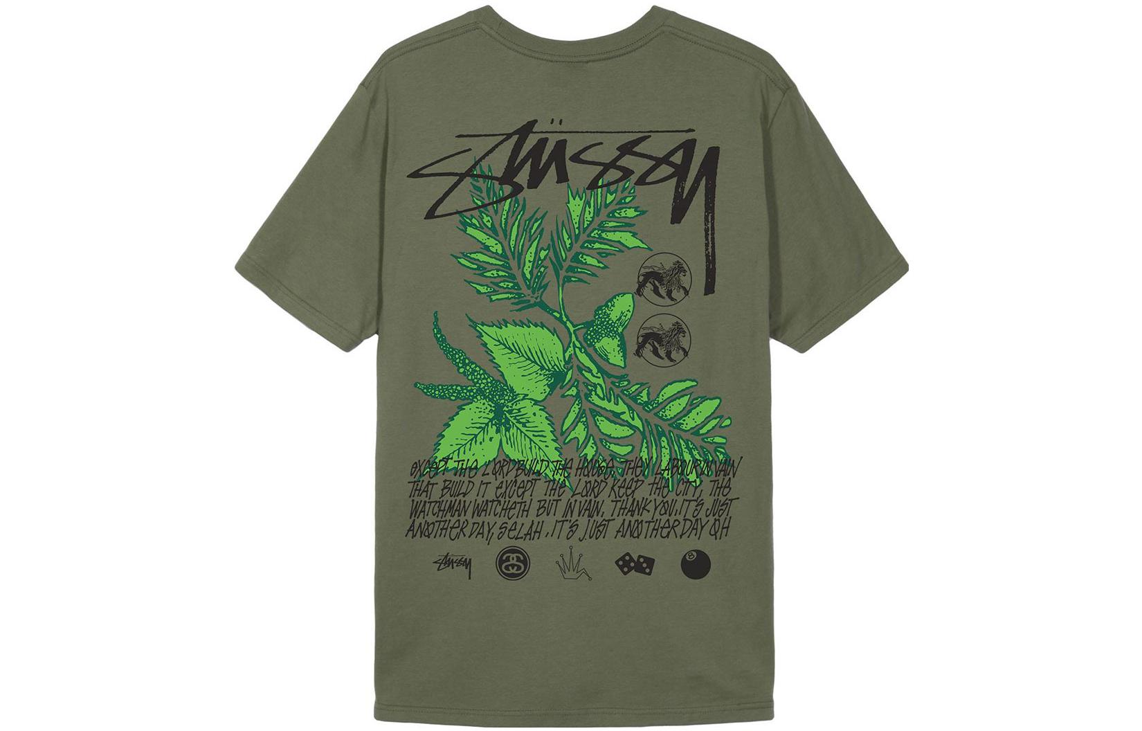 Men's Stussy Bloom Tee Flowers Short Sleeve Black 1904521-0001