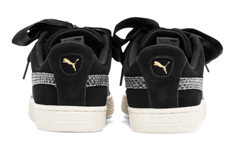 (WMNS) PUMA Suede Heart Snake Lux 'Black Gold' 369942-01