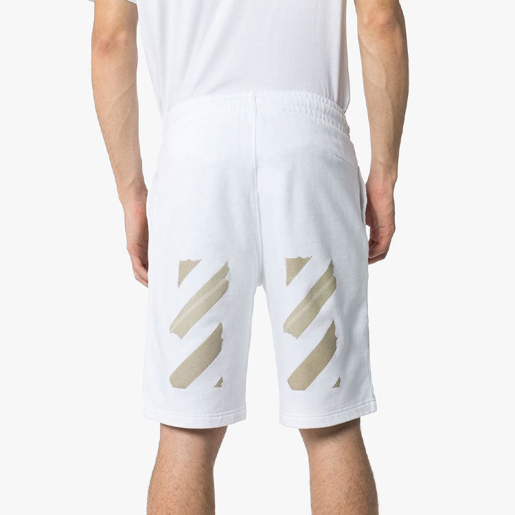 Off-White Logo Printing Sports Shorts White OMCI006R20E300020148