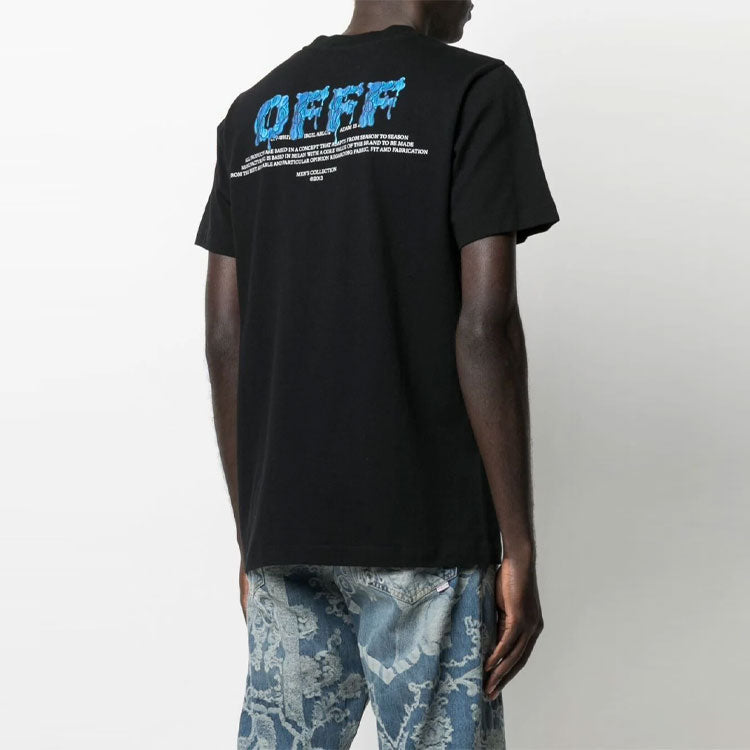 Off-White SS21 Back Logo Printing Round Neck Short Sleeve Ordinary Version Black OMAA027S21JER0091001