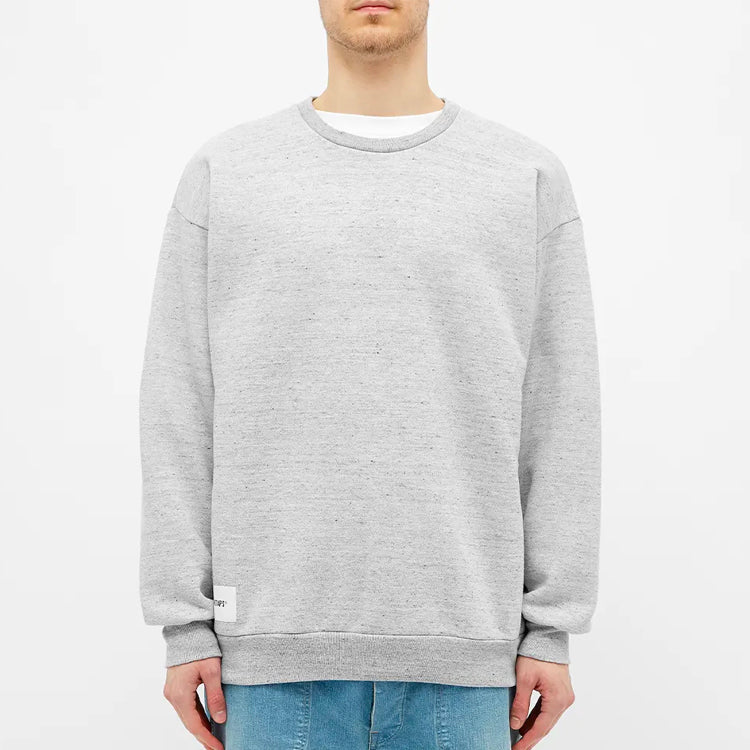WTAPS Academy Crew Neck / Sweatshirt. Copo Letters Printed Pullover Sweatshirt Unisex Grey 201ATDT-CSM23