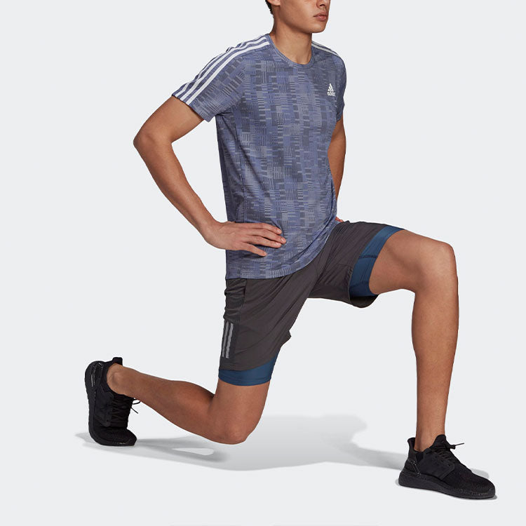 adidas Running Sports Short Sleeve Purple GM1519