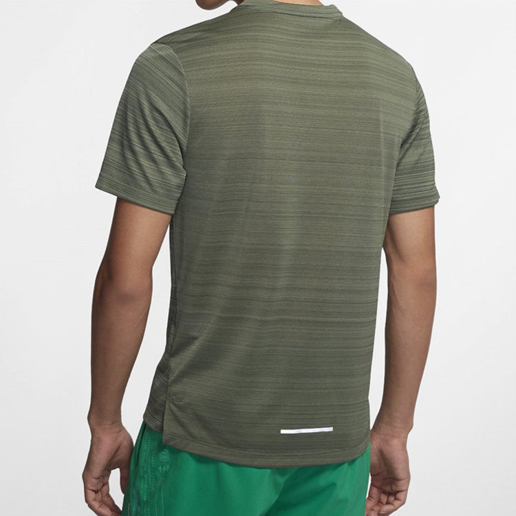 Nike DRI-FIT MILER Running Quick Dry Short Sleeve Blue AJ7566-326