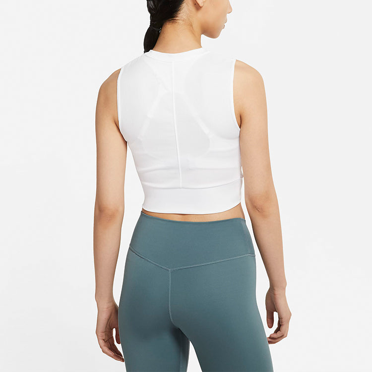 (WMNS) Nike Dri-Fit Short Sports Vest White 930494-100