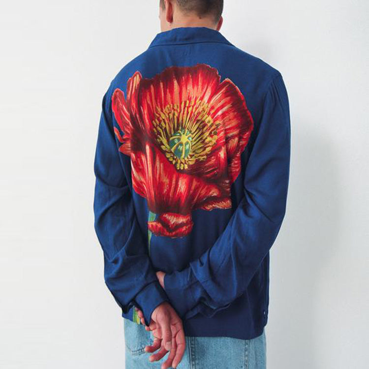Stussy Big Poppy Ls Shirt 'Blue' 1110145