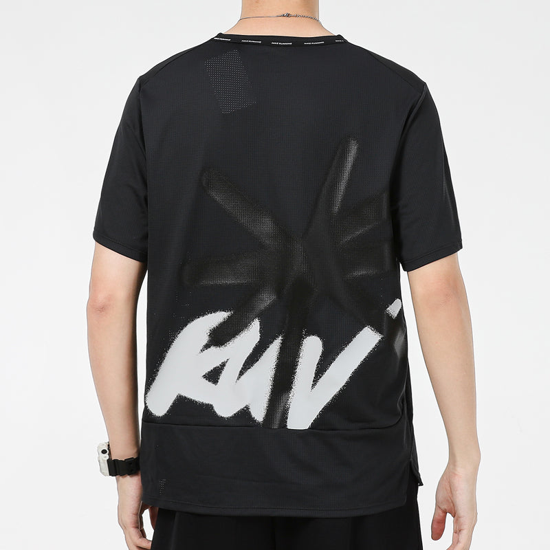 Nike Dri-FIT Rise 365 Spray Painting T-Shirt 'Black White' DD5356-045