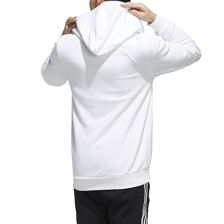 adidas Hooded Jacket Sports Coat Men White EJ7056