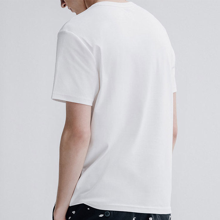 FILA Subject Printing Knit Short Sleeve White F11M928143F-WT