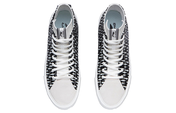 Li-Ning x Jason Wu Canvas Hi Shoes 'Black White' AGCR484-4