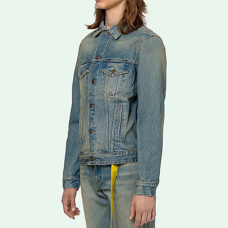Off-White Arrow Denim Jacket Denim Blue OMYE005S203860037388