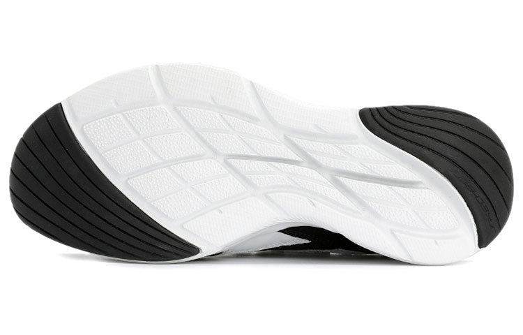 (WMNS) Skechers Sport Low Tops Sports Shoe Black White 13019-WBK