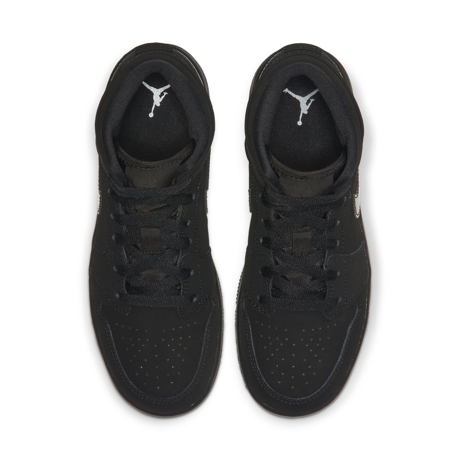 (GS) Air Jordan 1 Mid 'Triple Black' 554725-056