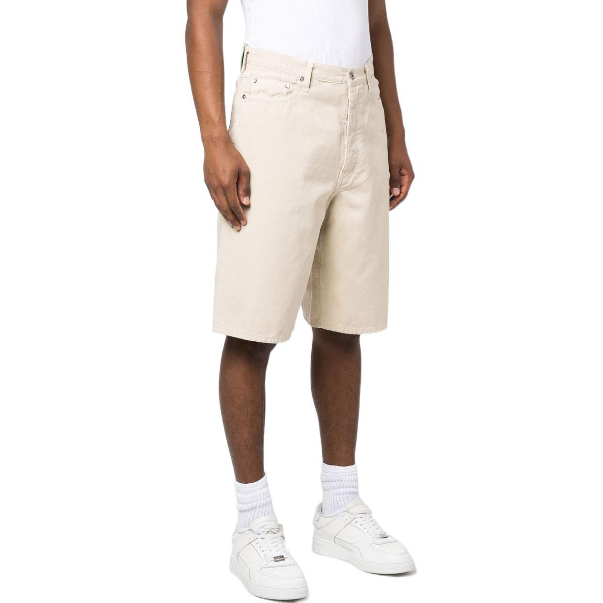 Off-White Wave Off Canvas Utility Shorts 'Beige' OMCB084S23FAB0016161