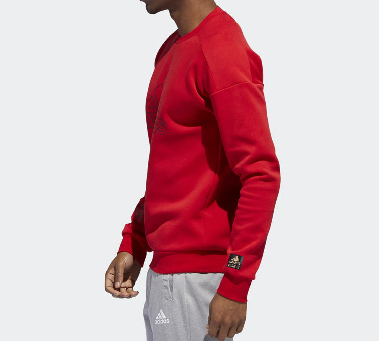 adidas Logo Printing Sports Pullover Red FU6221
