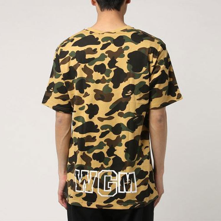 BAPE 1st Camo Shark Tee Yellow/Camo Yellow Camouflage Short Sleeve Unisex BAPE-SS18-0010