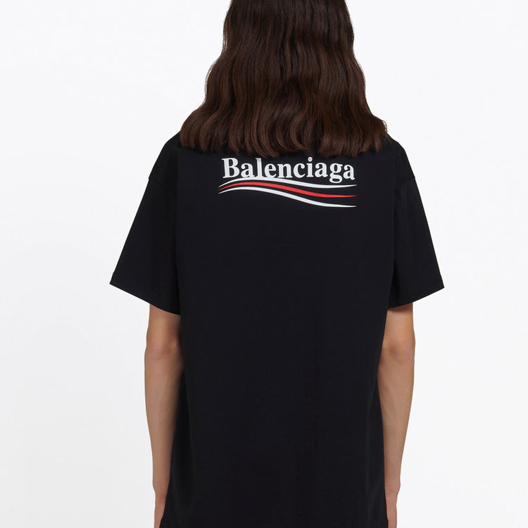 Men's Balenciaga Printing Version Short Sleeve Black 570803TAV441000