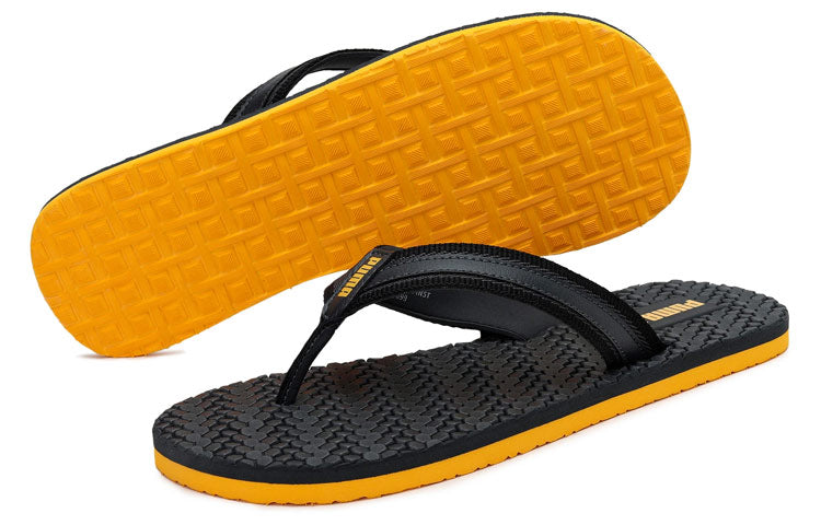 (WMNS) PUMA Flip X2 IDP Sandals Black/Yellow 380295-02